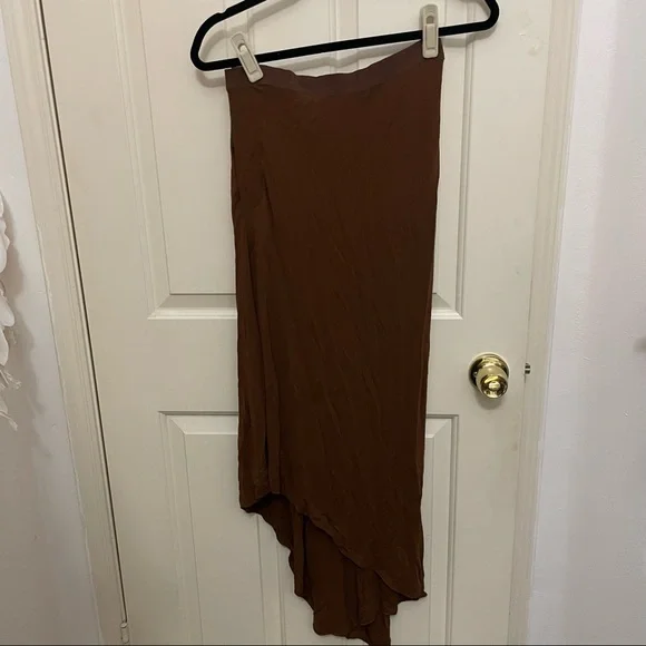 Jean Paul Gauthier Brown Midi Asymmetrical Skirt - Picture 2 of 7